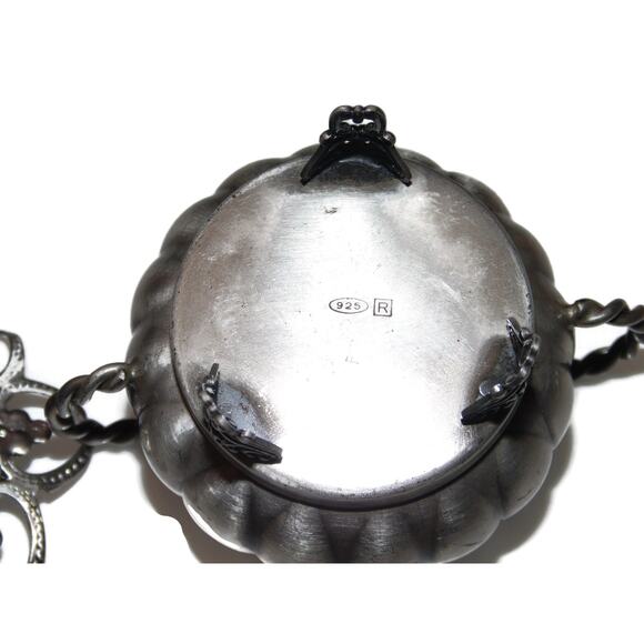 Vintage Estate 3.5" Decor Solid Sterling Silver Nut Bowl Salt Greek Souvenir - Picture 4 of 8